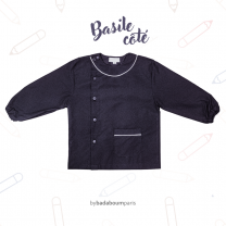 Tablier d'école "Basile côté" marine