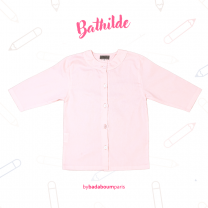 Tablier d'école "Bathilde" rose