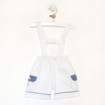Short piqué blanc